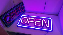 Load image into Gallery viewer, Neon open sign - Blue Large - UK-signs.com