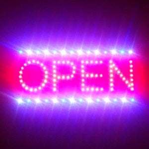 LED Open Sign Blue White Red - UK-signs.com