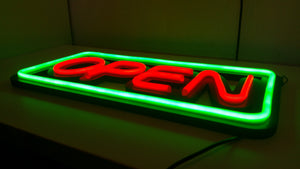 Neon Open Sign - Green Large - UK-signs.com