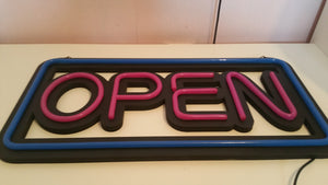 Neon open sign - Blue Large - UK-signs.com