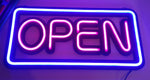 Neon open sign - Blue Large - UK-signs.com