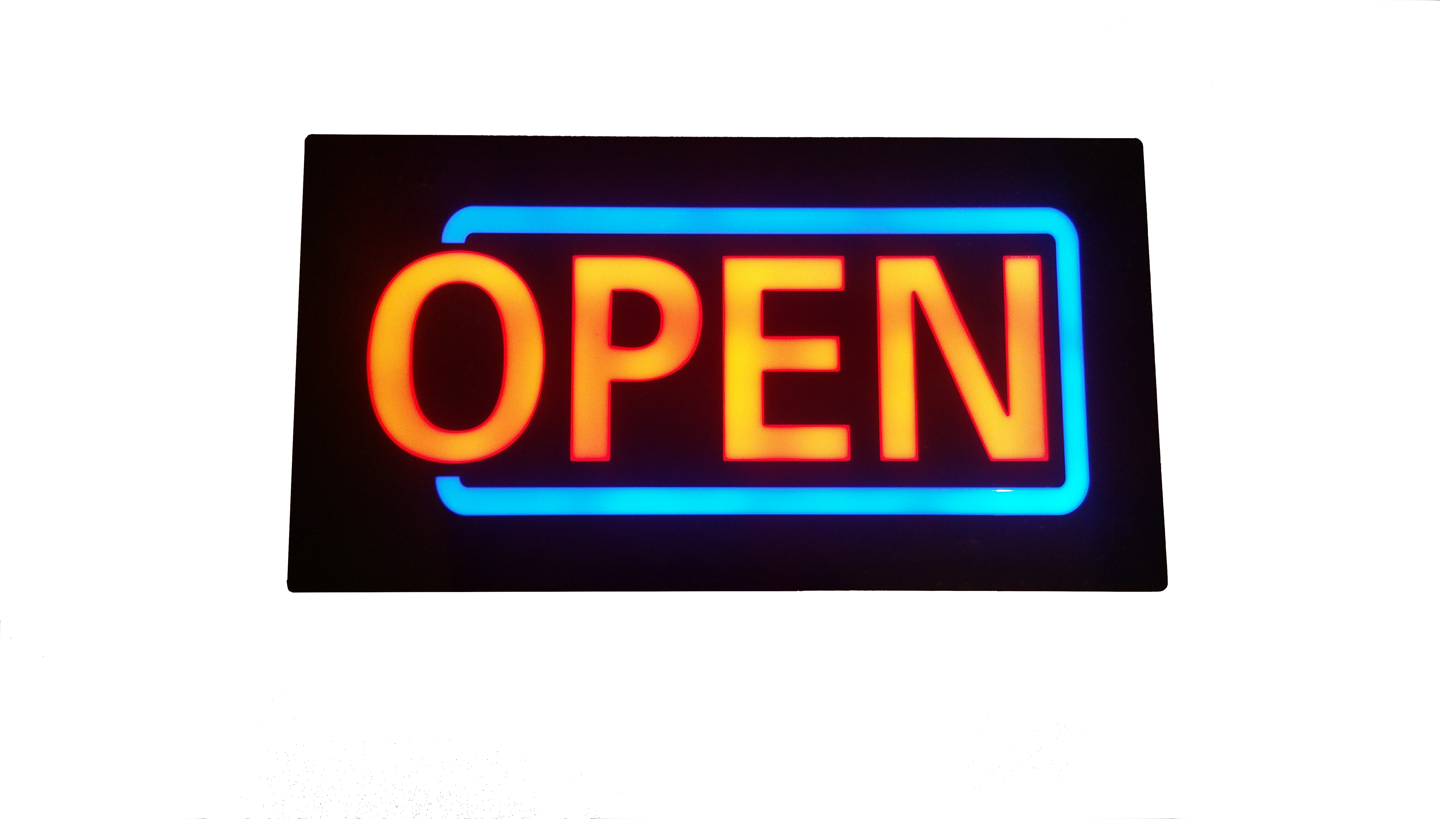 Open Sign - Simple resin Red/Blue - UK-signs.com