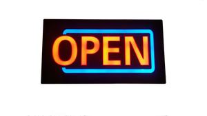 Open Sign - Simple resin Red/Blue - UK-signs.com