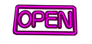 Open Sign Neon - Pink Large
