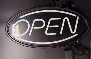 Open Sign led Neon Blue Red - UK-signs.com