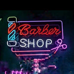 Vintage Barber Shop Sign Real Neon Glass Tubing 46x70cm