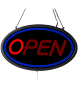 Open Sign - Simple resin Red/Blue - UK-signs.com