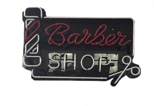 Vintage Barber Shop Sign Real Neon Glass Tubing 46x70cm